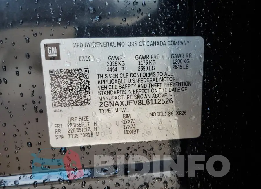 2GNAXJEV8L6112526 Photo# 13