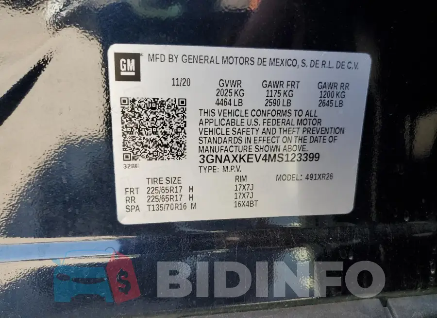 3GNAXKEV4MS123399 Photo# 13