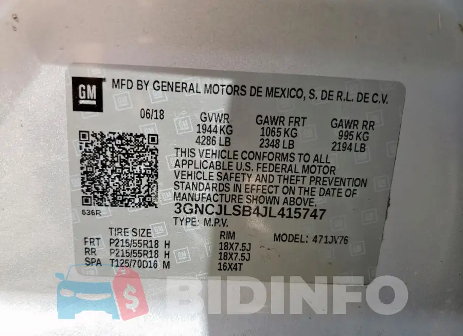 3GNCJLSB4JL415747 Photo# 12