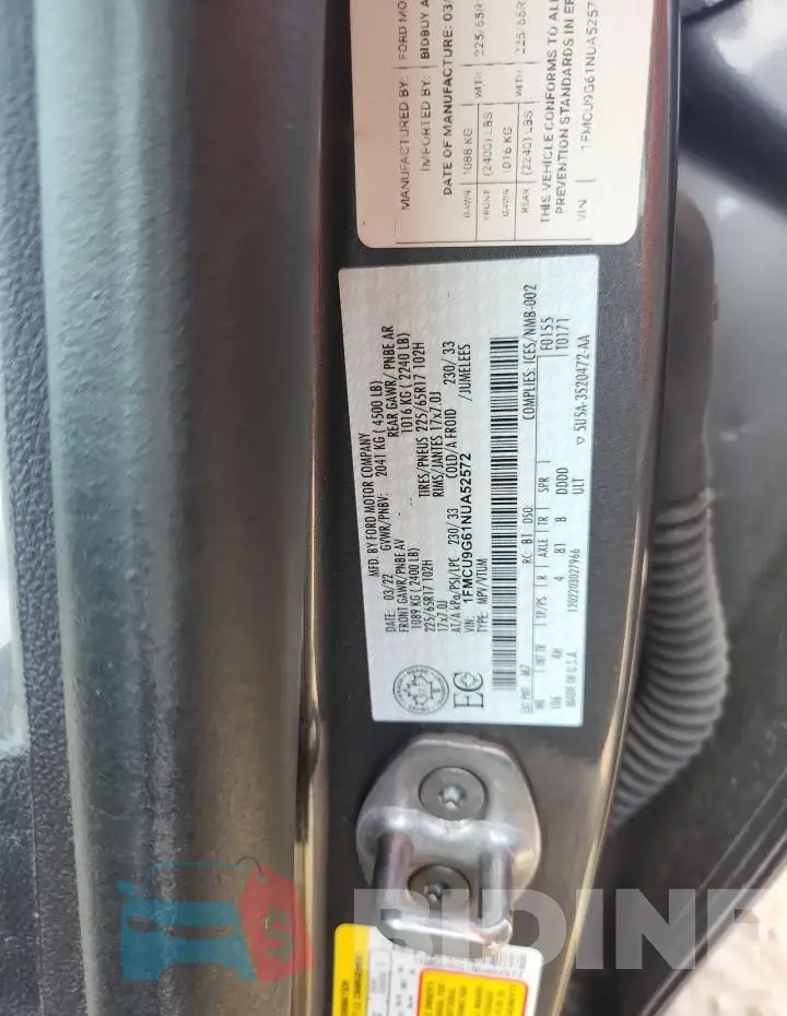 1FMCU9G61NUA52572 Photo# 13