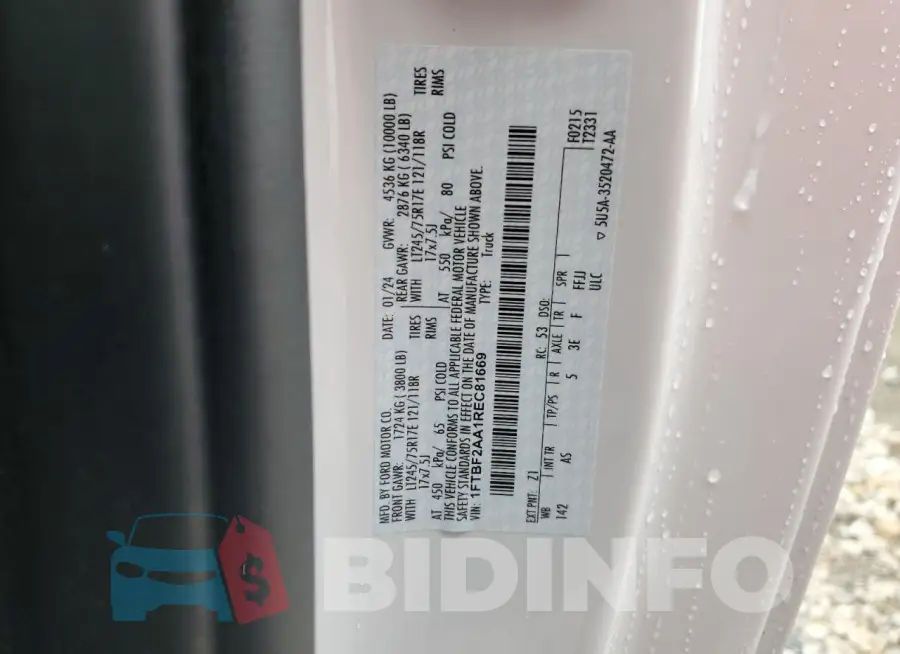 1FTBF2AA1REC81669 Photo# 12