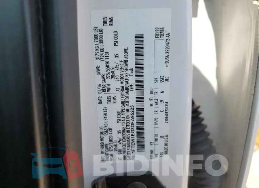 1FTEW1EG3GFA95225 Photo# 12