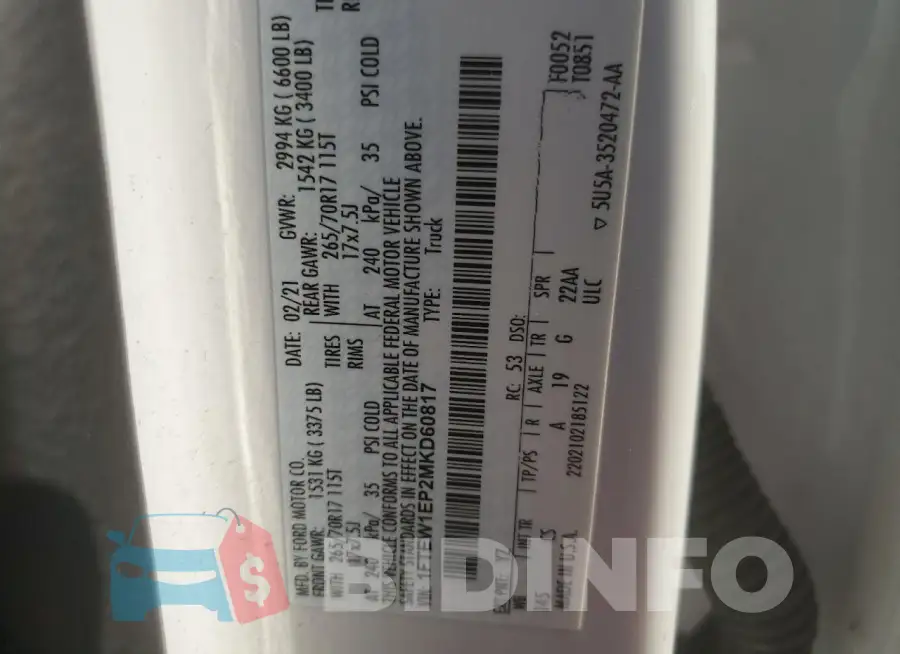 1FTEW1EP2MKD60817 Photo# 13