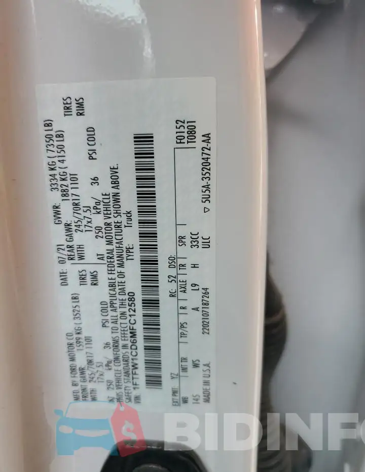 1FTFW1CD6MFC12580 Photo# 12