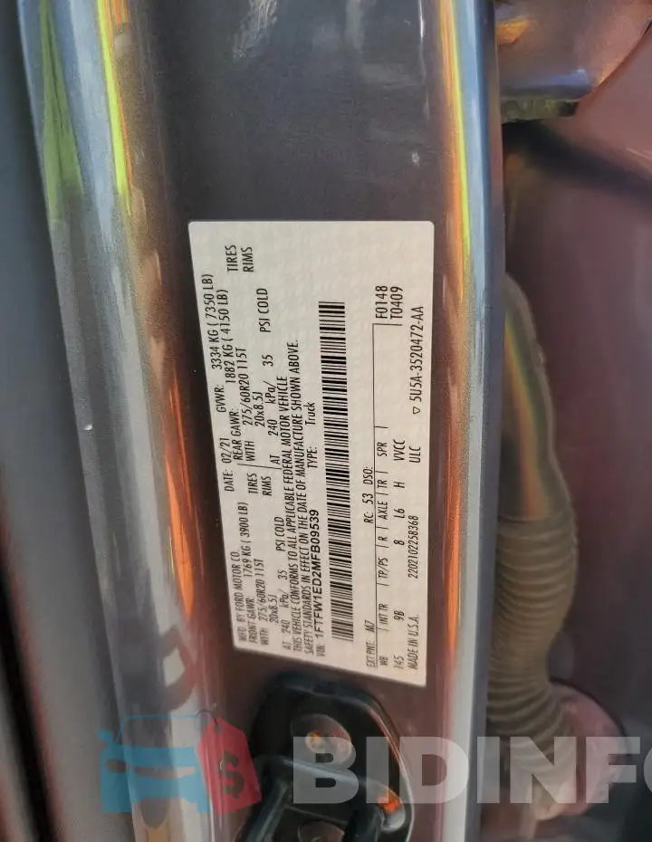 1FTFW1ED2MFB09539 Photo# 13