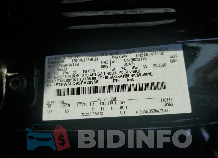 1FTFW3LD9SFA29988 Photo# 12