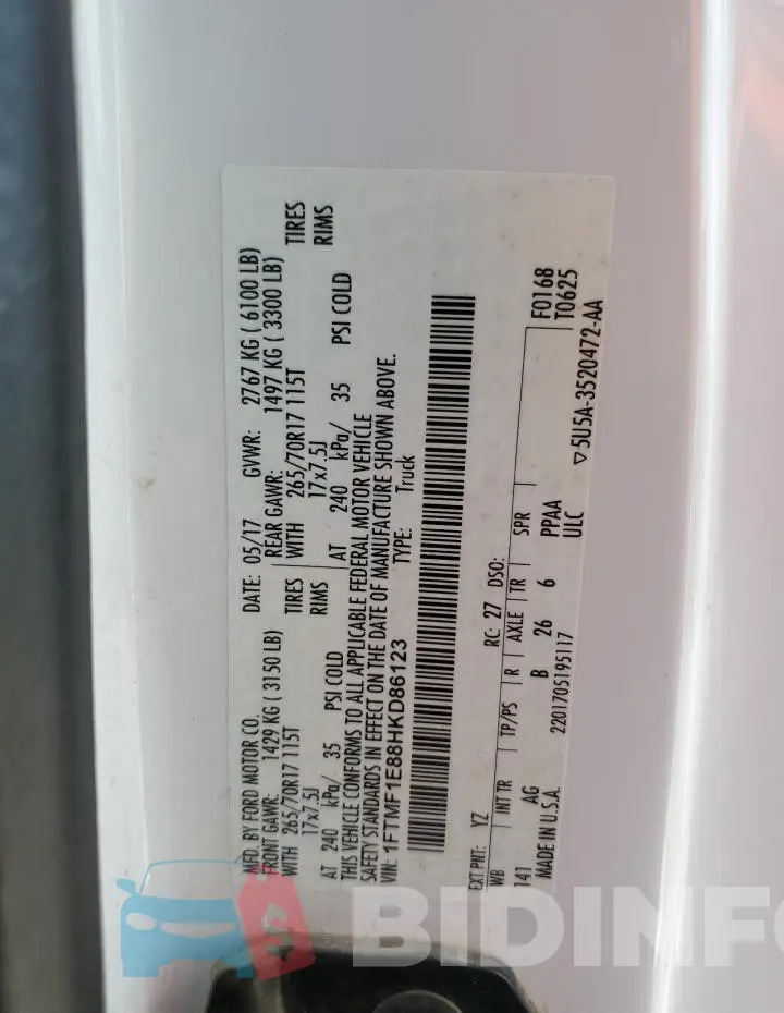 1FTMF1E88HKD86123 Photo# 12