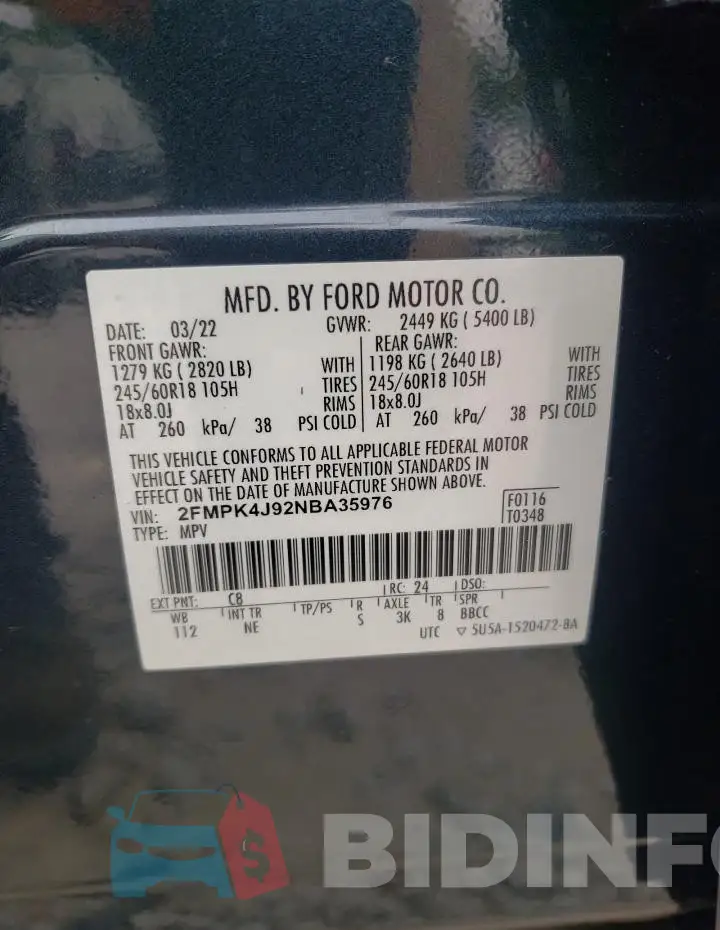 2FMPK4J92NBA35976 Photo# 13