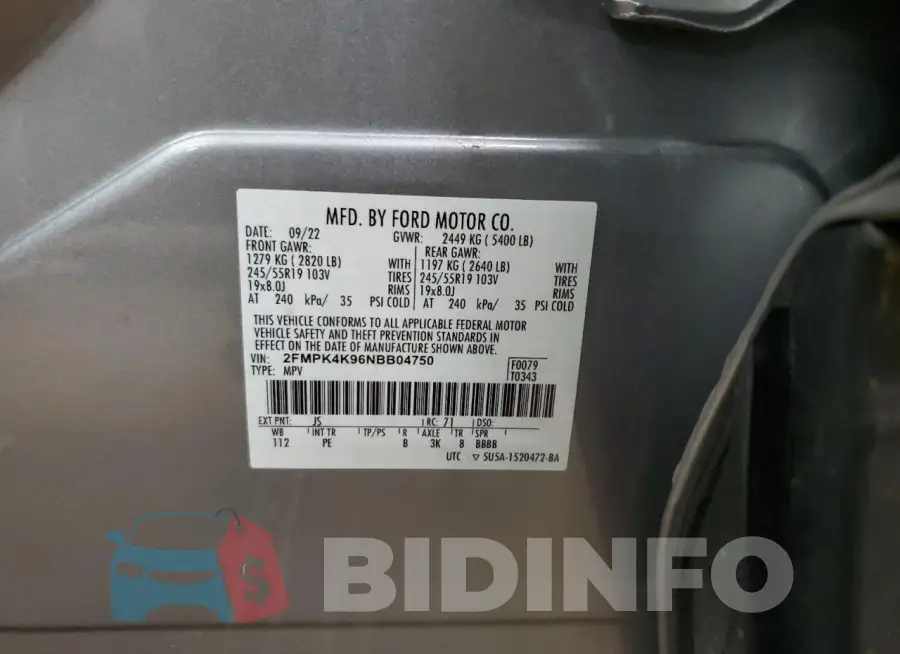 2FMPK4K96NBB04750 Photo# 13