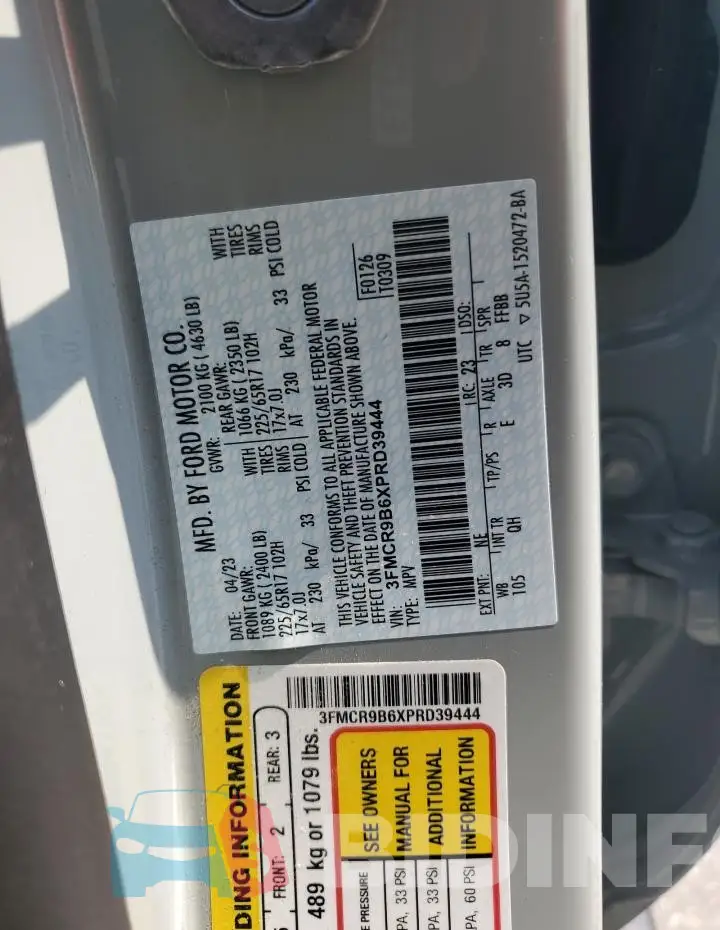 3FMCR9B6XPRD39444 Photo# 13