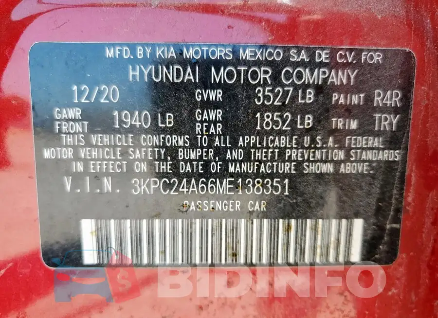 3KPC24A66ME138351 Photo# 13