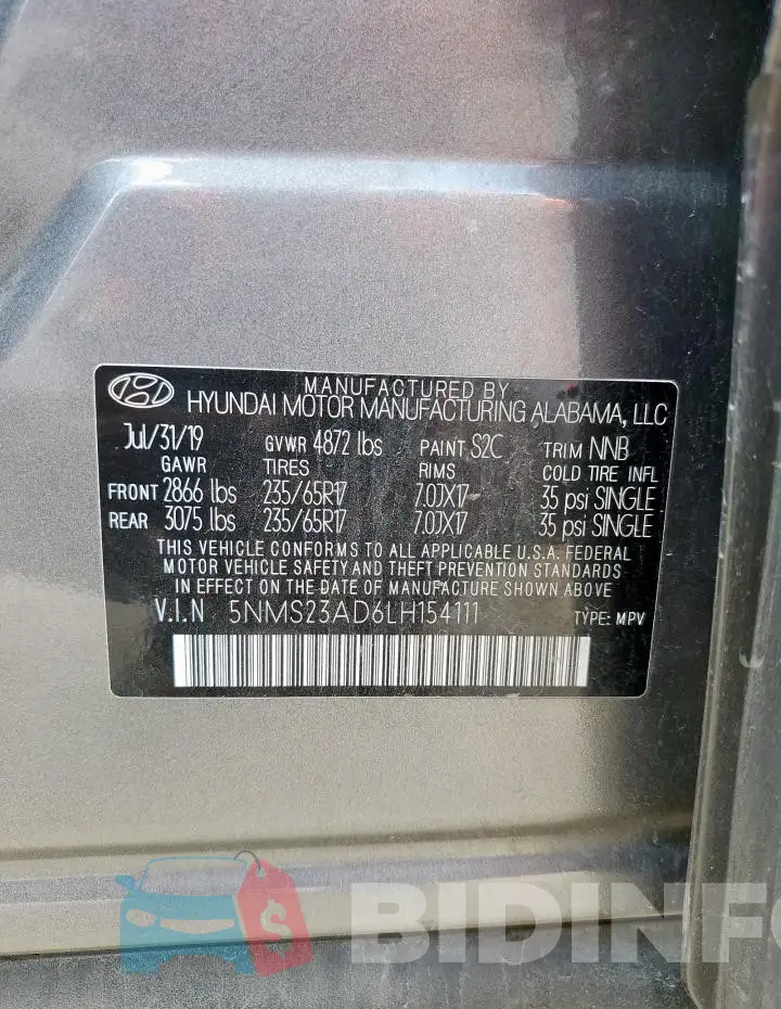 5NMS23AD6LH154111 Photo# 13
