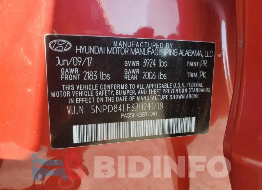 5NPD84LF3JH241718 Photo# 13