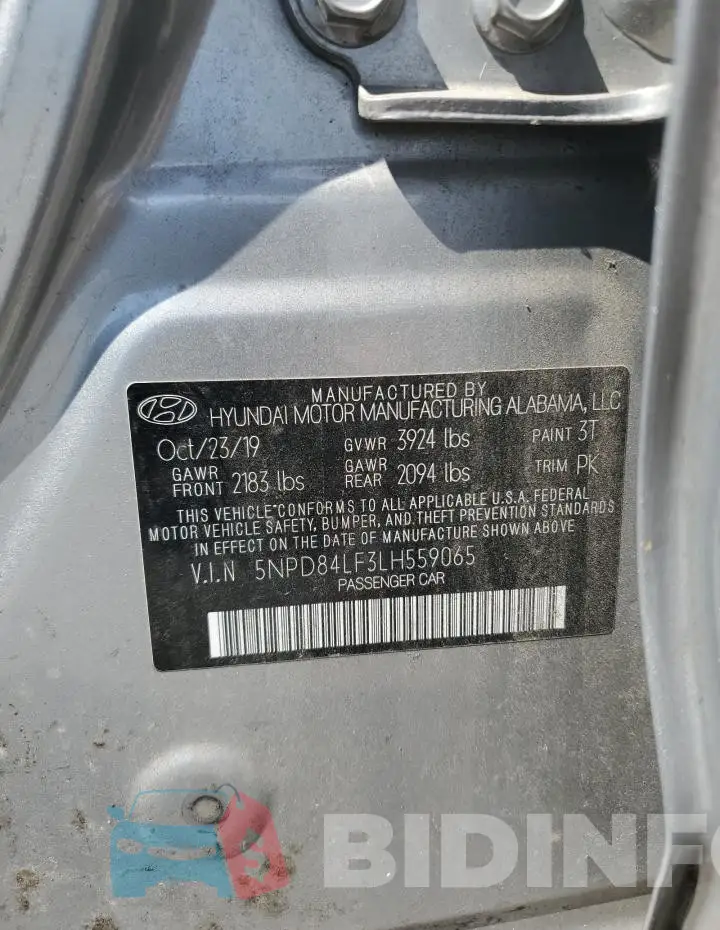 5NPD84LF3LH559065 Photo# 12