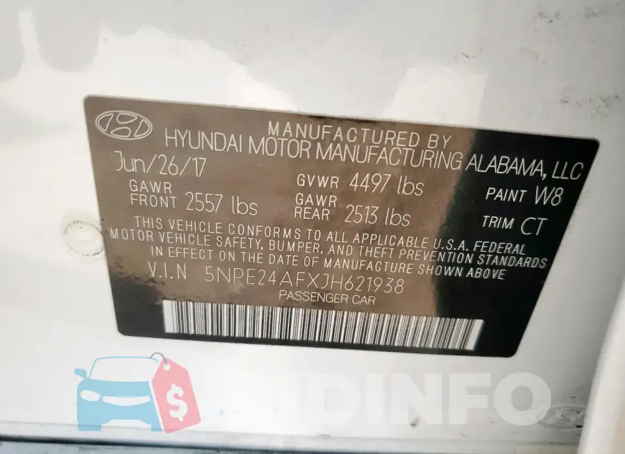 5NPE24AFXJH621938 Photo# 12