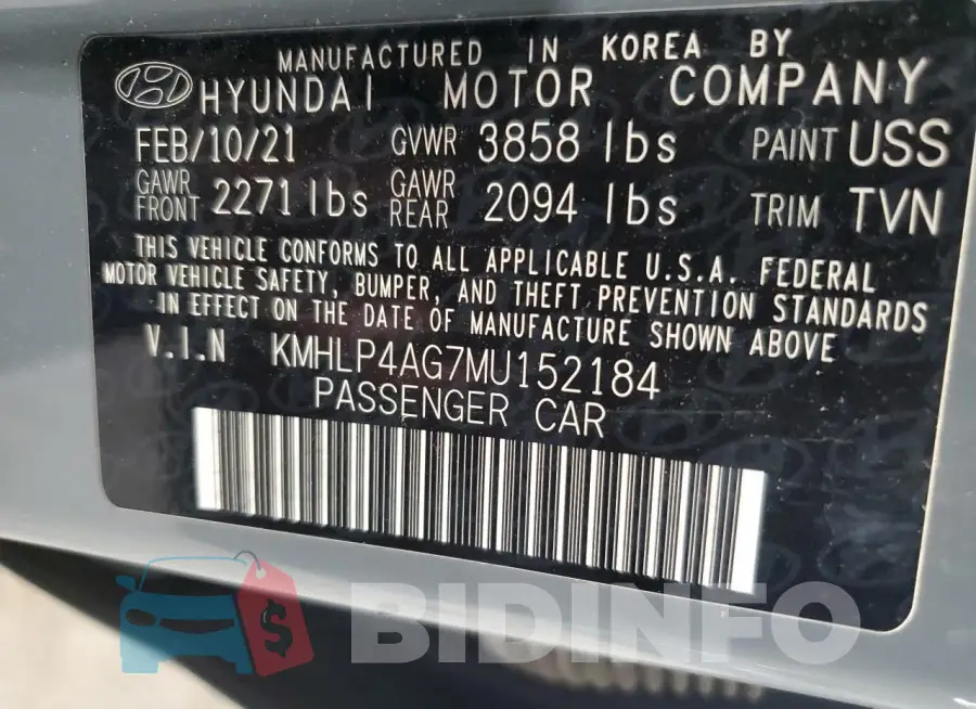 KMHLP4AG7MU152184 Photo# 12
