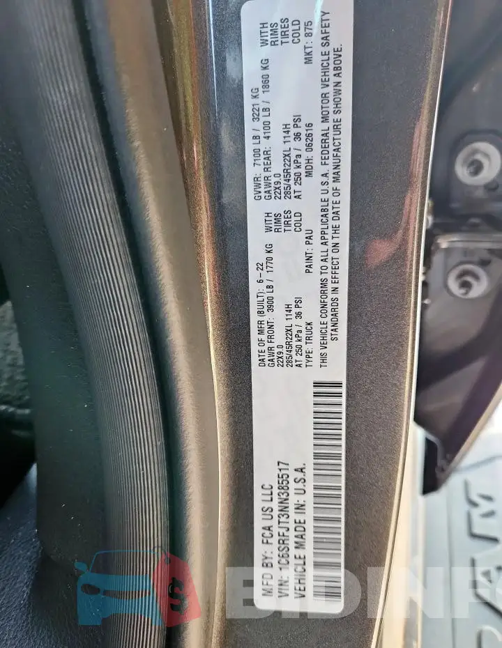 1C6SRFJT3NN385517 Photo# 12