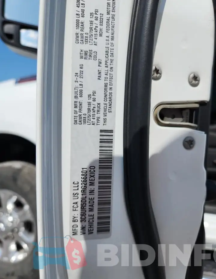 3C6UR5DL1RG266801 Photo# 12