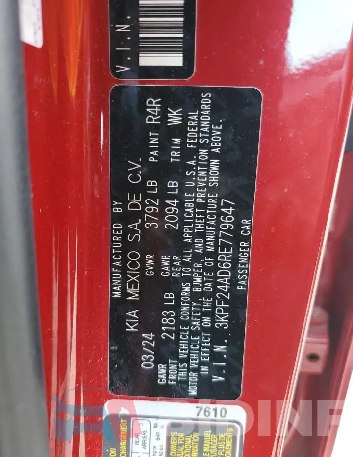 3KPF24AD6RE779647 Photo# 12