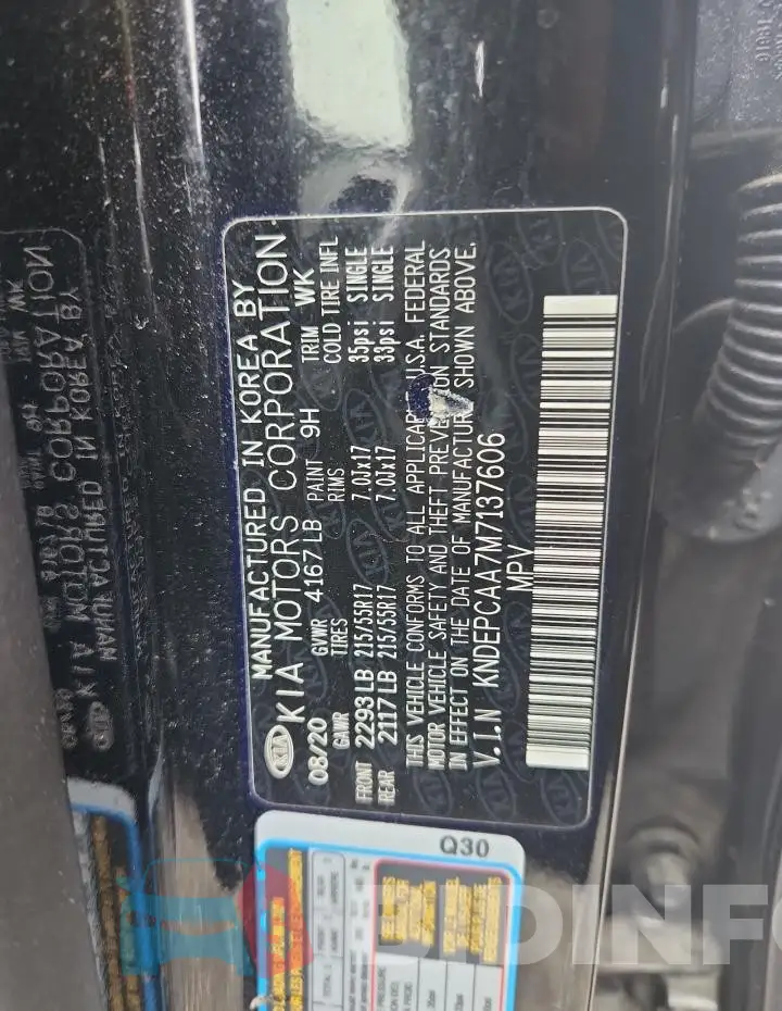 KNDEPCAA7M7137606 Photo# 14