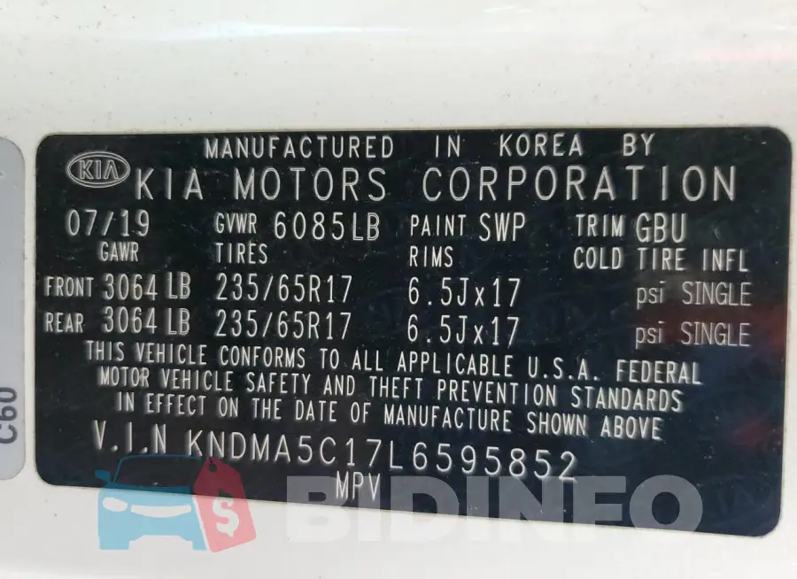 KNDMA5C17L6595852 Photo# 14