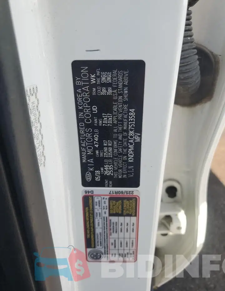 KNDPMCAC8K7513584 Photo# 13