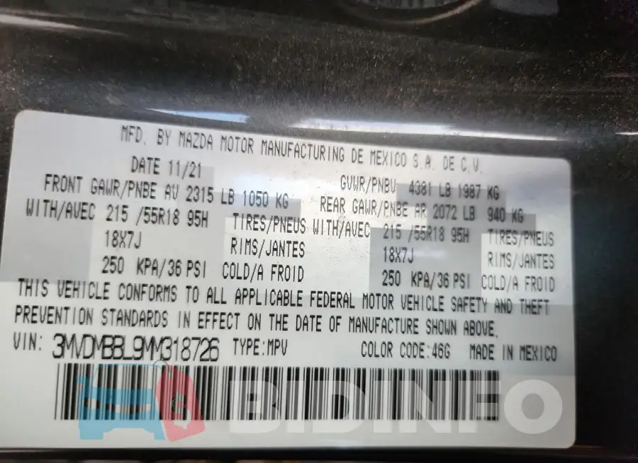 3MVDMBBL9MM318726 Photo# 13