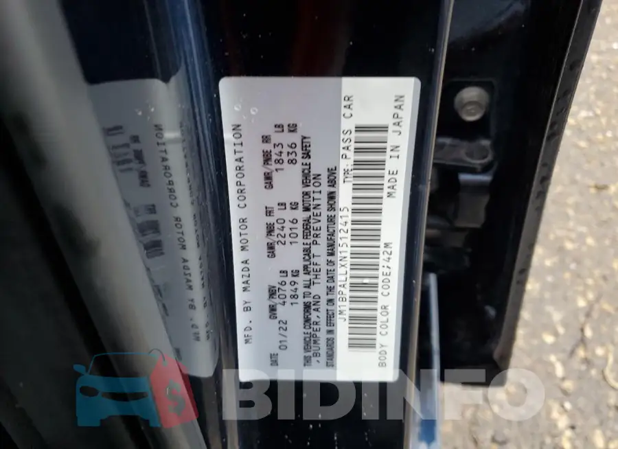 JM1BPALLXN1512415 Photo# 12