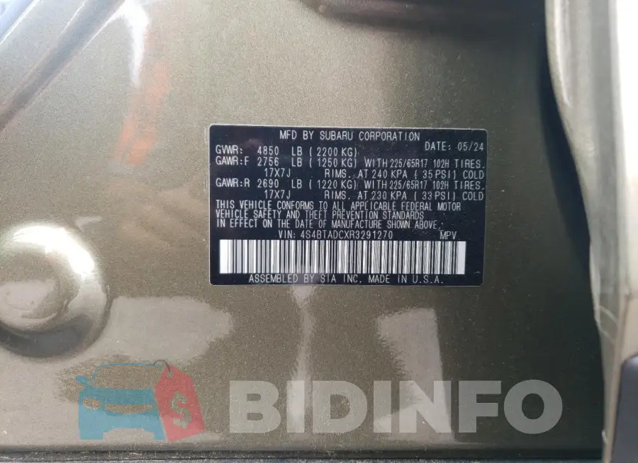4S4BTADCXR3291270 Photo# 13