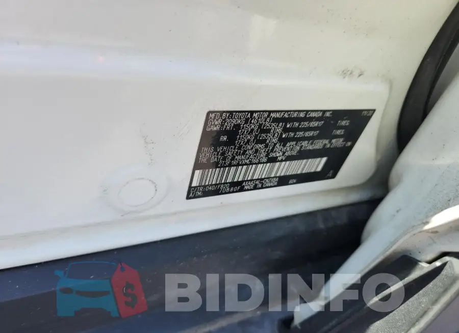 2T3F1RFVXMC166186 Photo# 14
