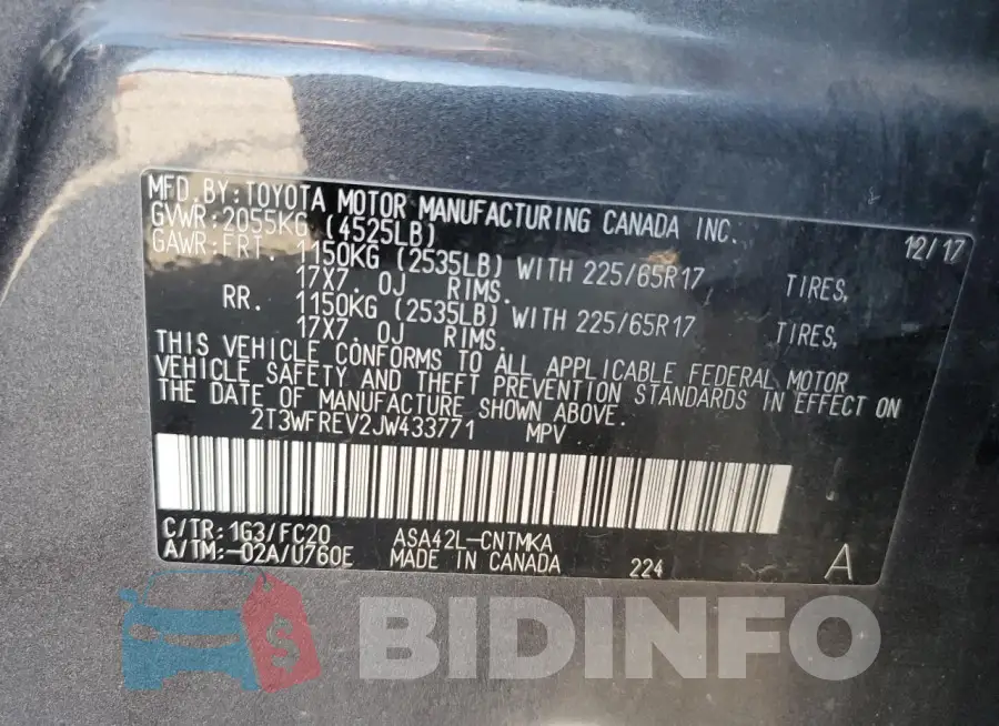 2T3WFREV2JW433771 Photo# 13
