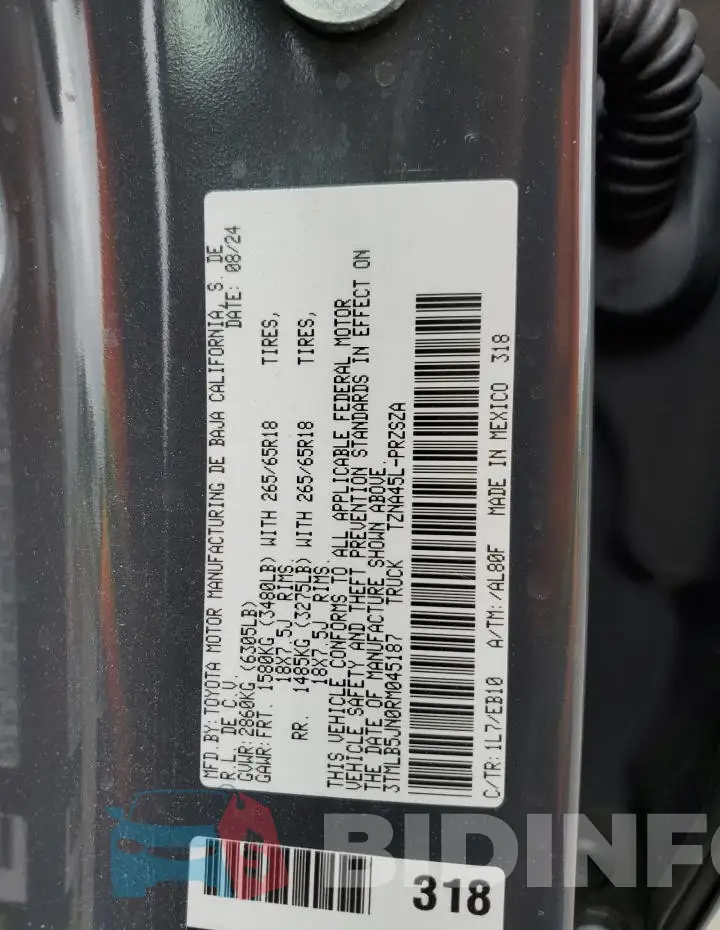 3TMLB5JN0RM045187 Photo# 12