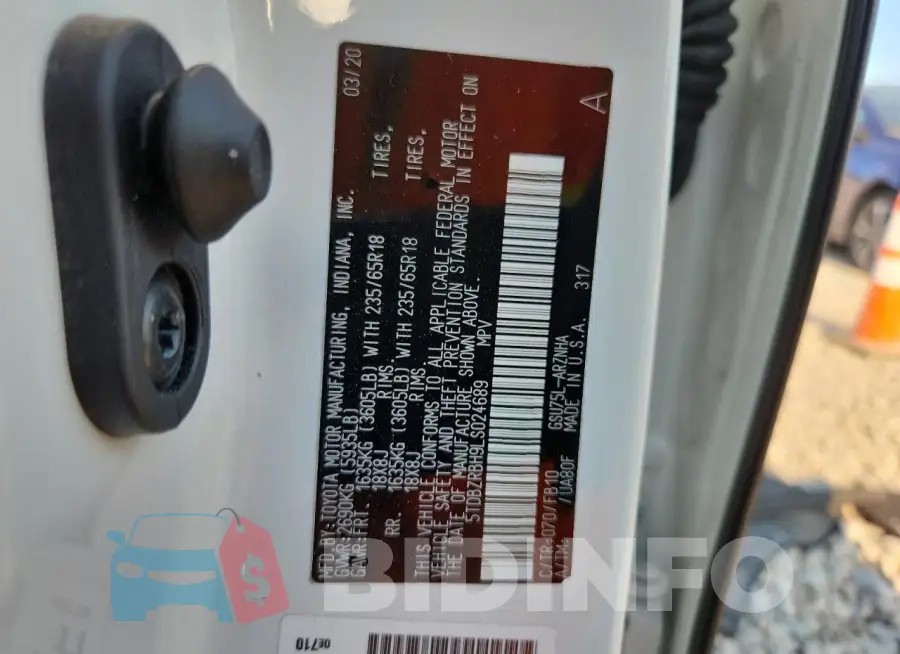 5TDBZRBH9LS024689 Photo# 13