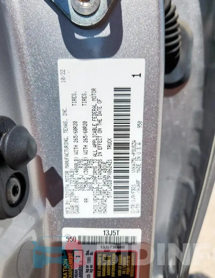 5TFLA5DB7PX062421 Photo# 13
