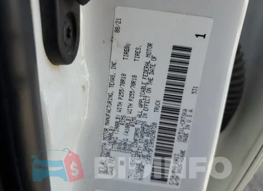 5TFRY5F19MX290720 Photo# 12