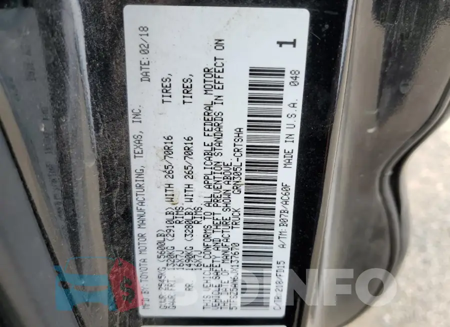 5TFSZ5AN6JX137670 Photo# 13