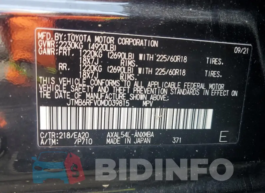 JTMB6RFV0MD039815 Photo# 12