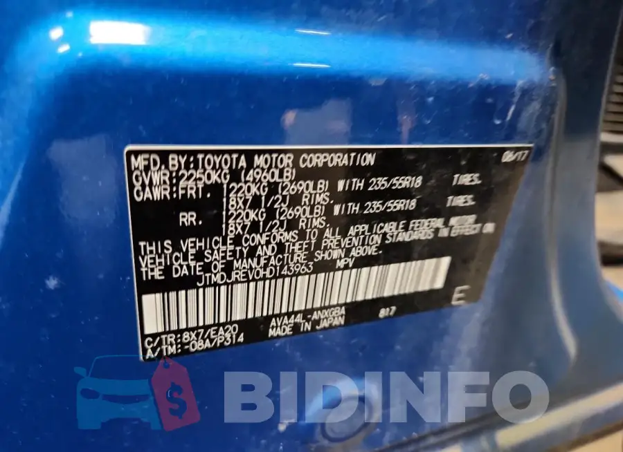 JTMDJREV0HD143963 Photo# 14