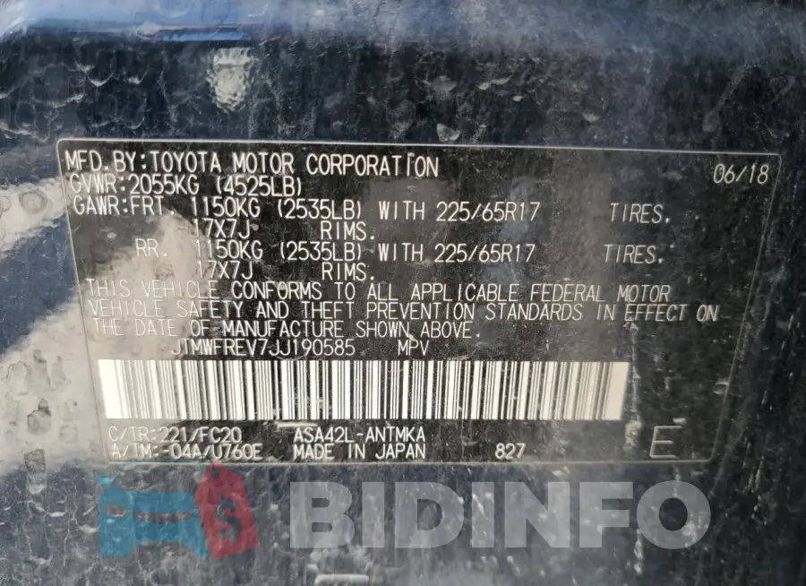 JTMWFREV7JJ190585 Photo# 12