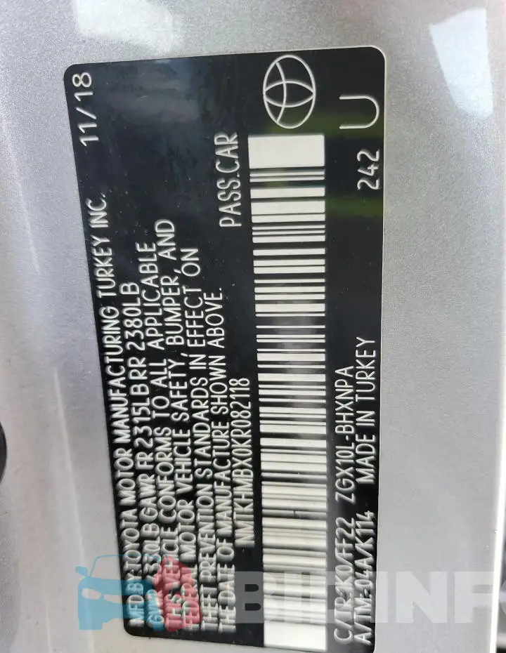 NMTKHMBX0KR082118 Photo# 13