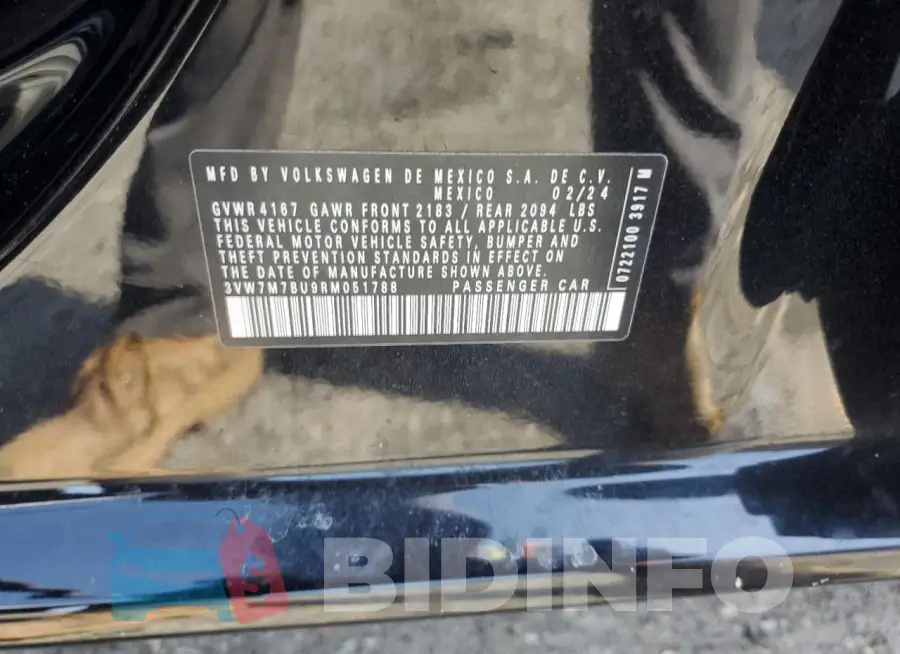 3VW7M7BU9RM051788 Photo# 12