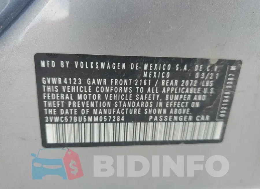 3VWC57BU5MM057284 Photo# 12