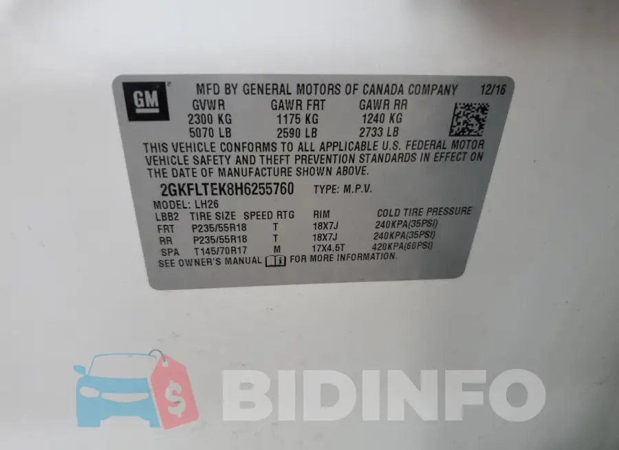 2GKFLTEK8H6255760 Photo# 14