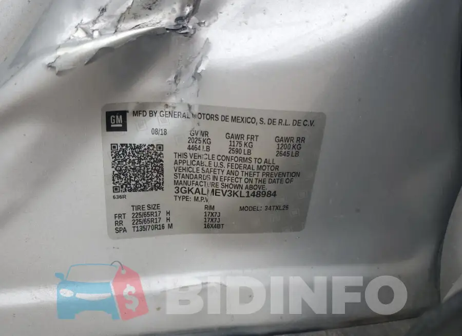 3GKALMEV3KL148984 Photo# 12