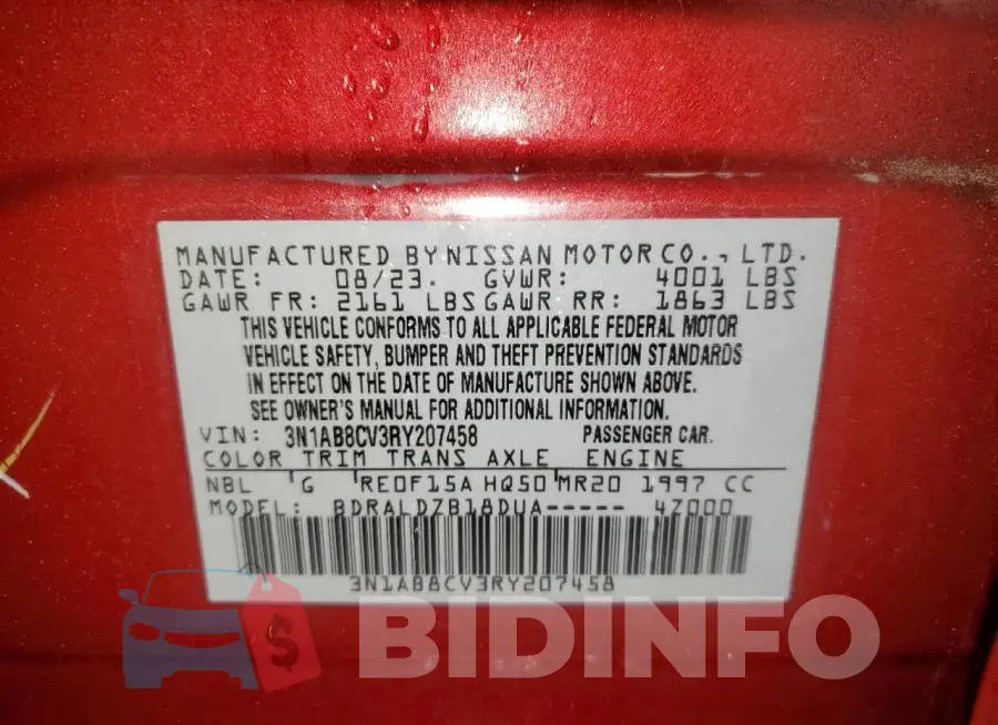 3N1AB8CV3RY207458 Photo# 12