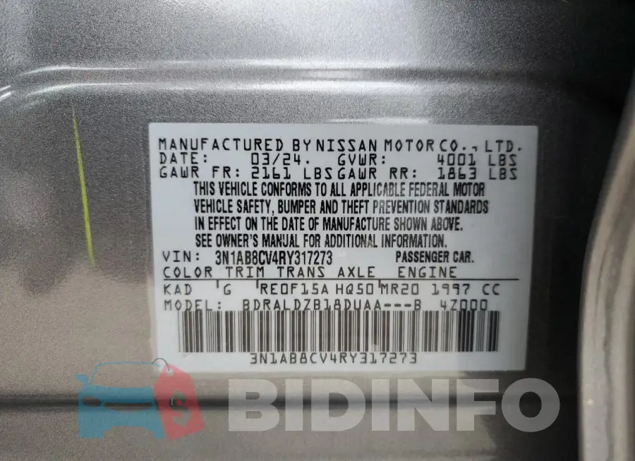 3N1AB8CV4RY317273 Photo# 12