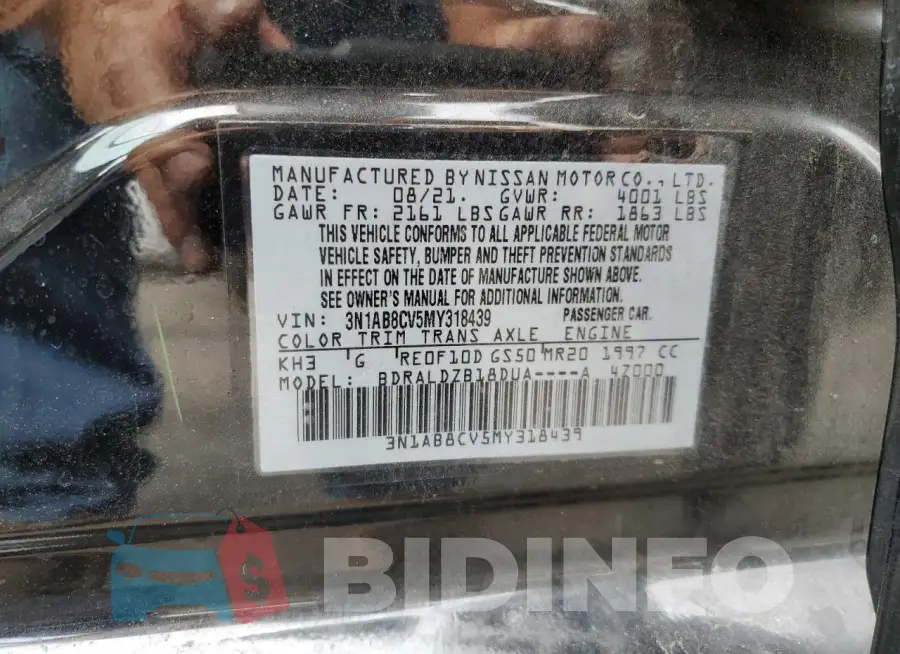 3N1AB8CV5MY318439 Photo# 12