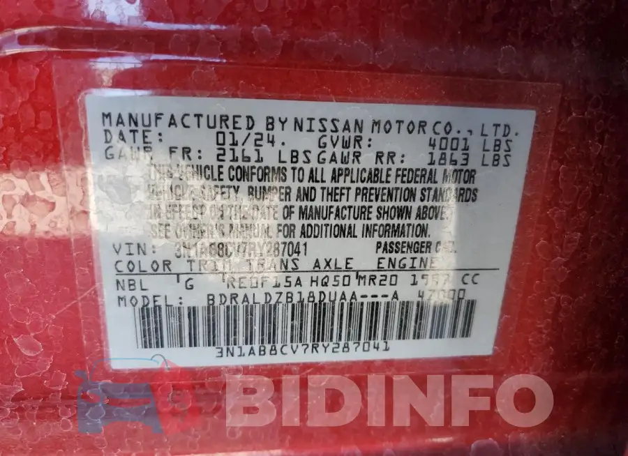 3N1AB8CV7RY287041 Photo# 12