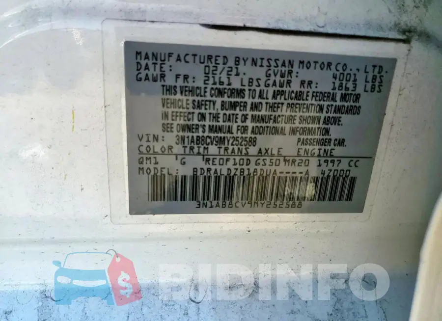 3N1AB8CV9MY252588 Photo# 13