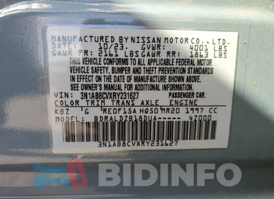 3N1AB8CVXRY231627 Photo# 12